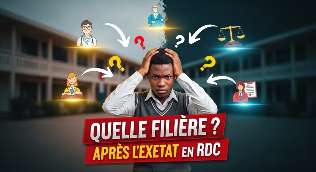 Quelle filière choisir après l’EXETAT en RDC? Guide complet 2026 Quelle filière choisir après l’EXETAT en RDC? Guide complet 2026